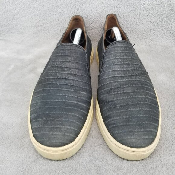 Frye Shoes Womens Size 6 Gemma Gray Leather Slip On Sneaker *Read* - Picture 3 of 11